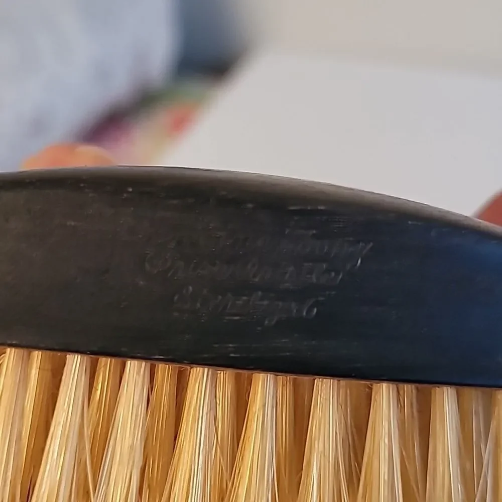 Vintage Kleanwell Black Grooming Bristle Brush